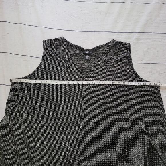 Catherines Size 4x Any Wear Cut Out Wide Strap Black White Micro Stripe Tank Top - Picture 6 of 6